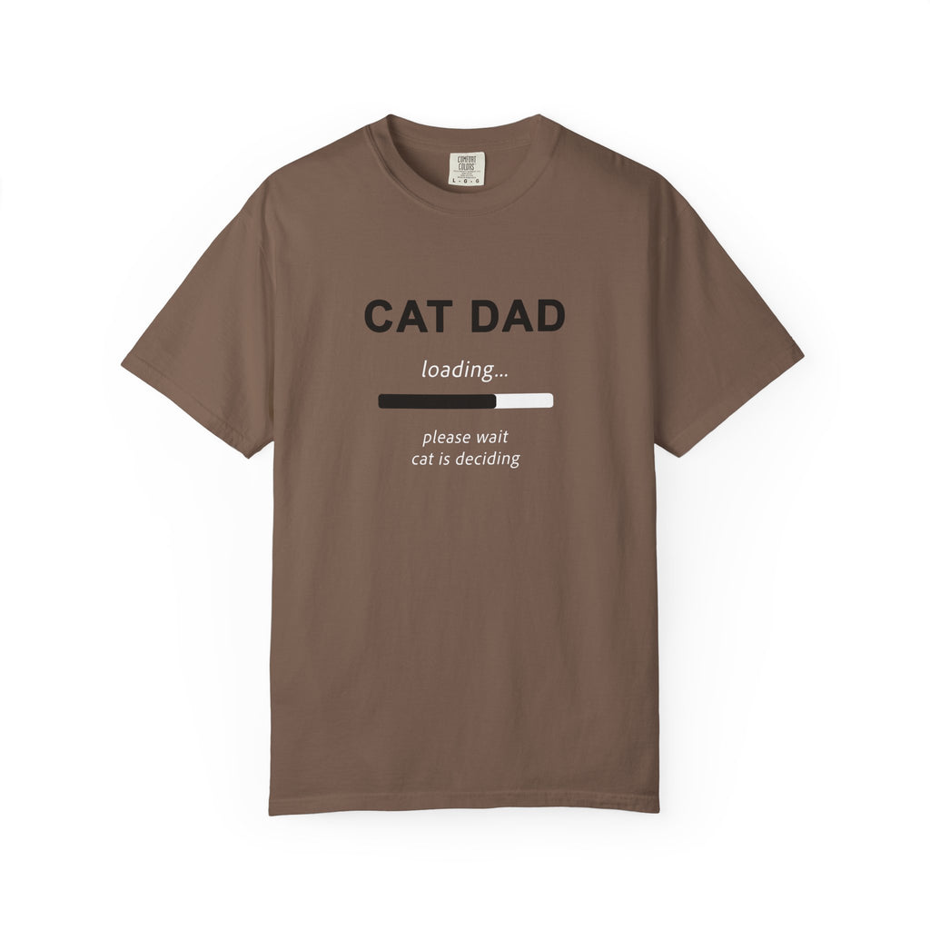 Brown t-shirt with a peace dove graphic and 'professional peacekeeper' text on a white background