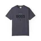 Gray t-shirt with 'River Styx Heathens' text on a white background