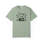Light green t-shirt with a black cross and roots design on a white background